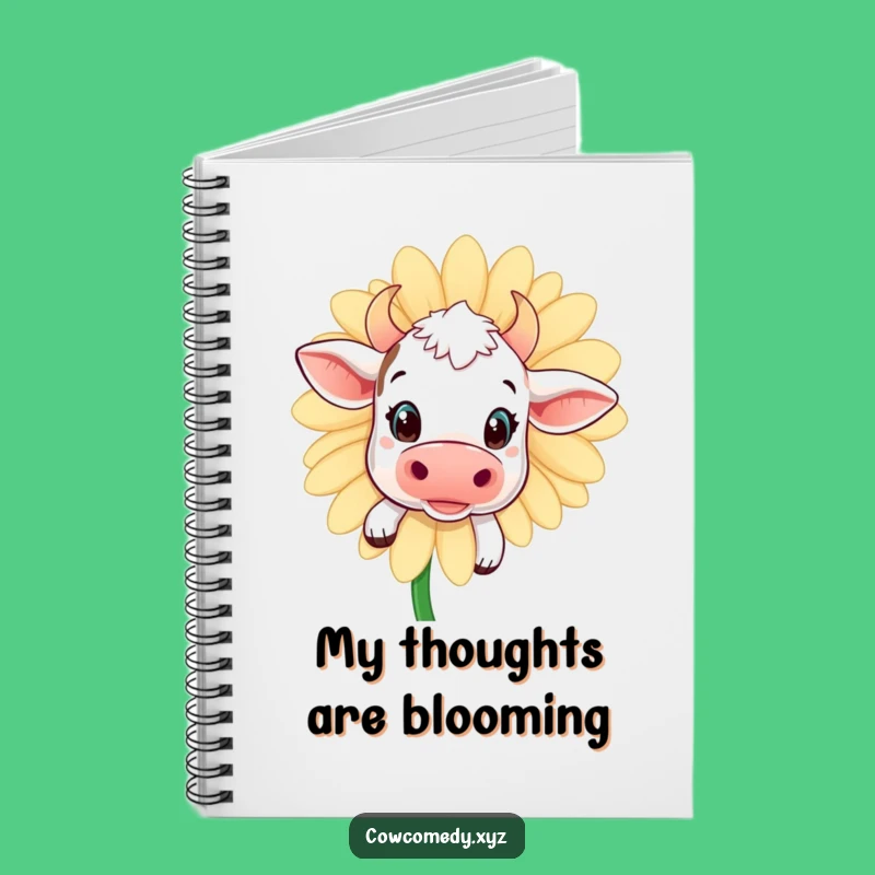 Funny Kawaii Cow Daisy Notebook: Cute Journal for Notes, Perfect Funny Gift Idea