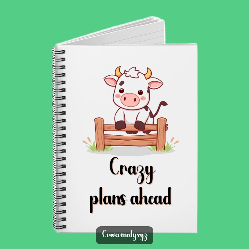 Funny Kawaii Cow Jumping Notebook: Leap into Your Ideas