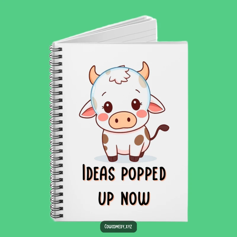Funny Kawaii Cow Bubble Surprise Notebook - Capture Your Surprises