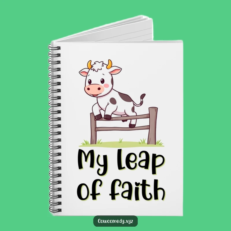 Funny Kawaii Cow Notebook: Joyful Jumps - Cute & Humorous Journal