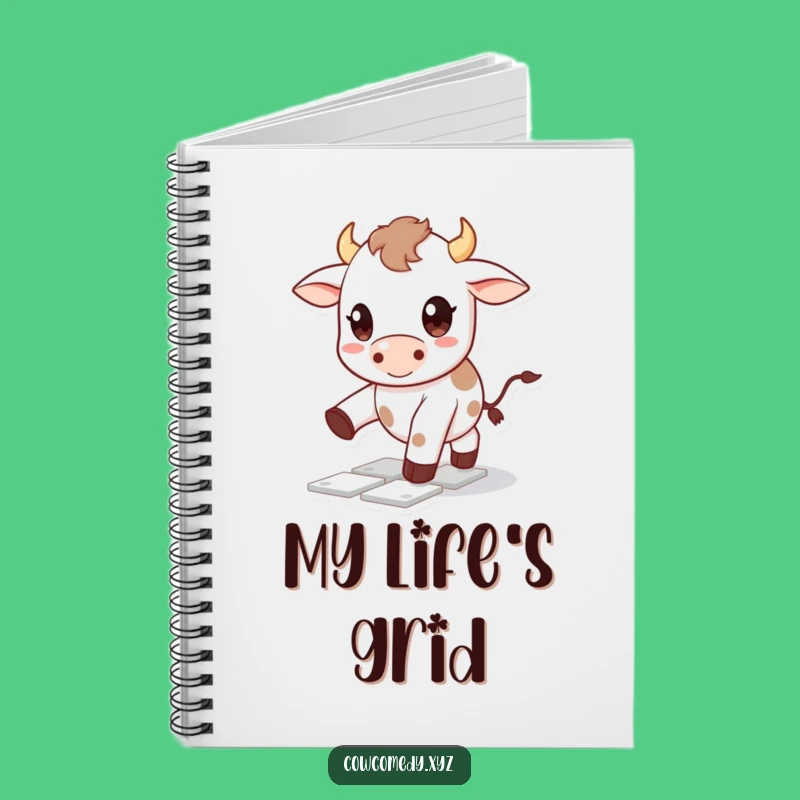 Funny Kawaii Cow Notebook: Hopscotch Notes - Cute & Humorous Journal