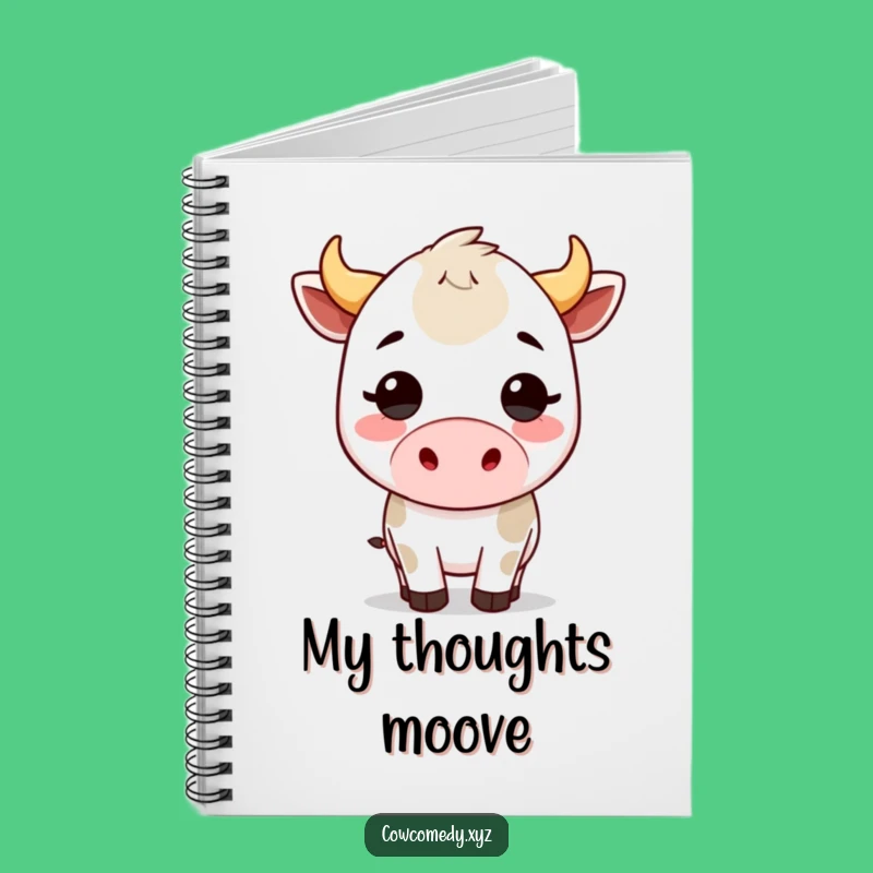 Funny Kawaii Cow Headbutt Notebook: Journal Cartoon Bovine for Hilarious Notes