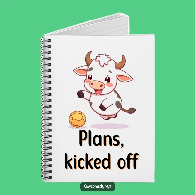 Funny Cow Kicking Ball Notebook: Jot Down Ideas with Farm Fun, Great Funny Gift