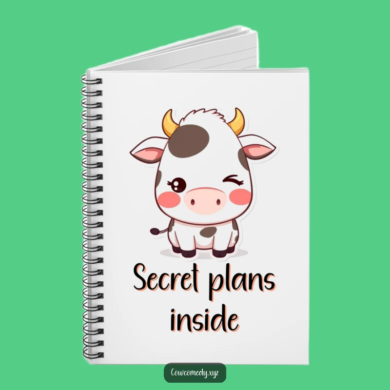 Funny Shy Wink Cow Notebook: Cute Kawaii Notes with a Comical Blush, Perfect Funny Gift!