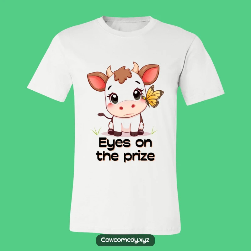 Funny Kawaii Cow Butterfly Tee: Chase Your Dreams in Style