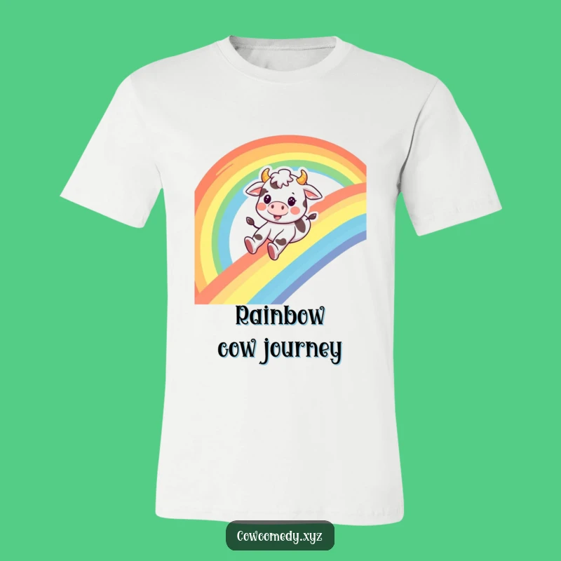 Funny Cow Rainbow Rider T-Shirt: Adorable & Hilarious Tee