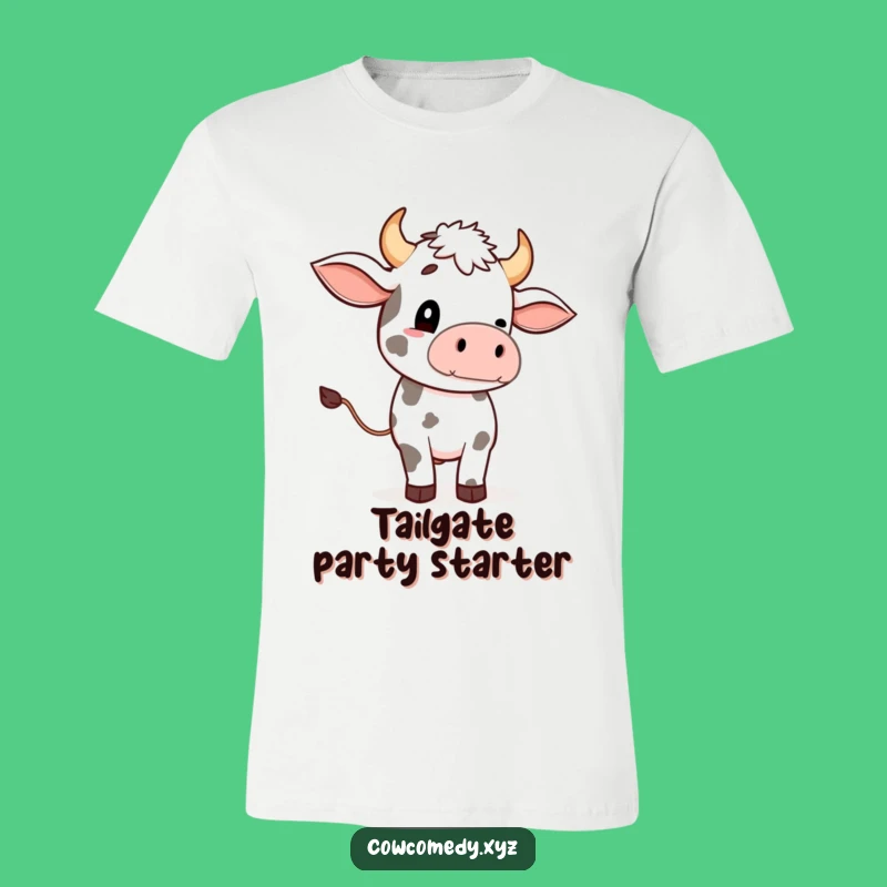 Funny Cow Tail Wave T-Shirt: Comical Farm Animal Tee, Perfect Funny Gift