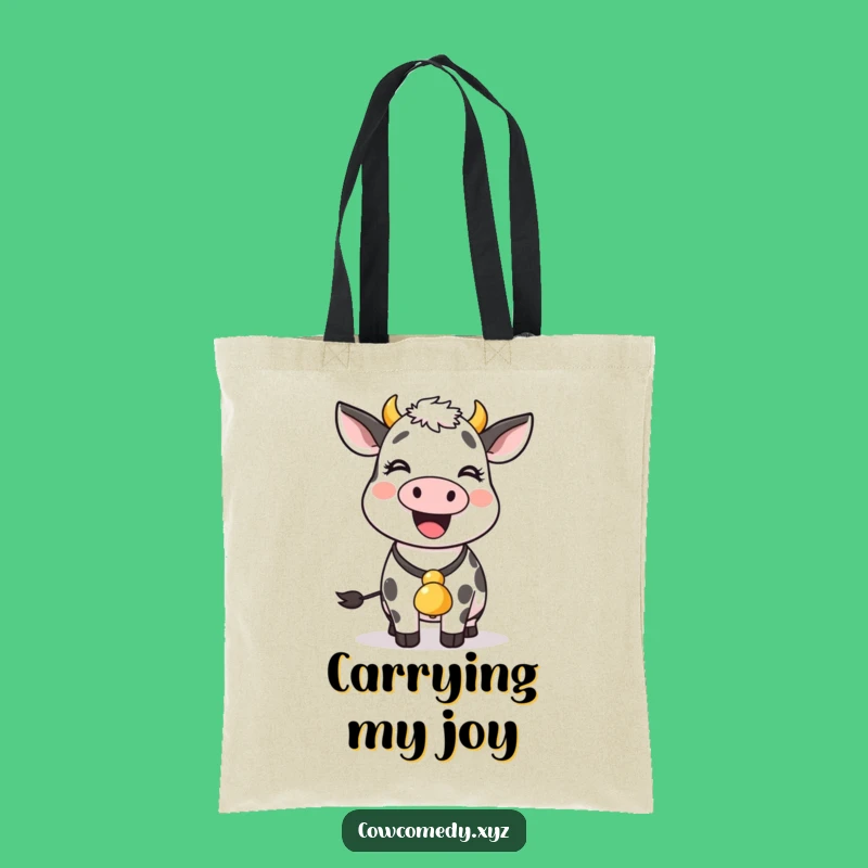 Funny Cow Bell Tote Bag: Carry Your Day with Farmyard Charm