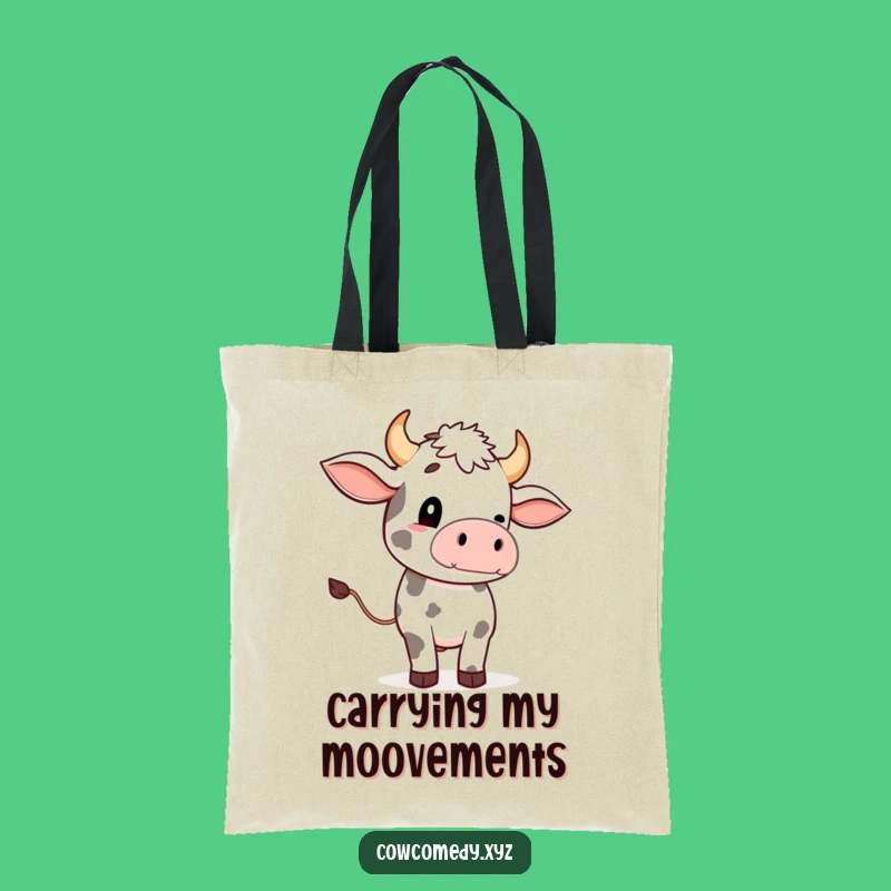 Funny Cow Tail Wave Tote Bag: Spacious and Humorous Farm Animal Carryall, Ideal Funny Gift