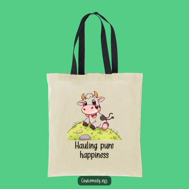 Funny Happy Cow Sliding Tote Bag - Carry Your Joyful Adventures